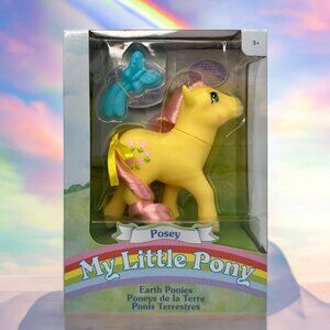 My Little Pony POSEY 35th Anniversary 1980s Retro MLP Yellow NEW Sealed Gift Toy